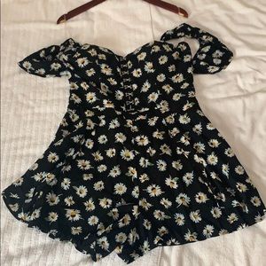 Super cute off shoulder floral romper